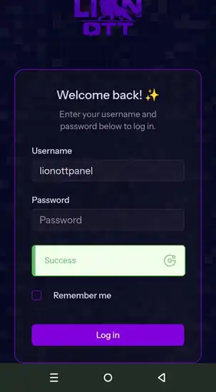 Lion OTT Panel login